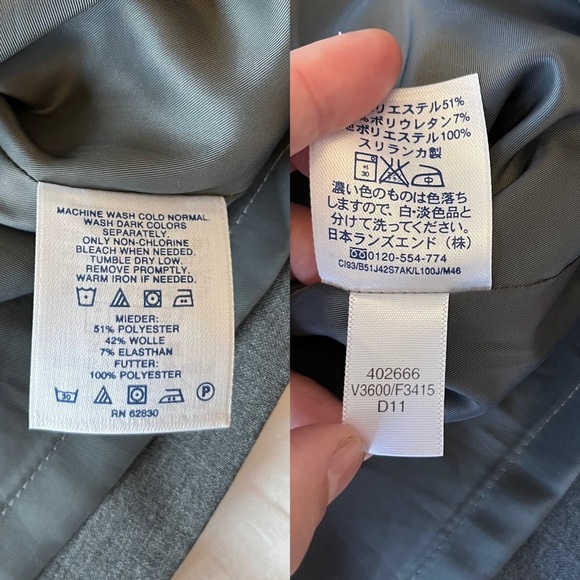 Lands’ End Wool Blend Short Sleeve Self-tie Belted Waist Sheath Dress 6P Gray - Picture 16 of 16